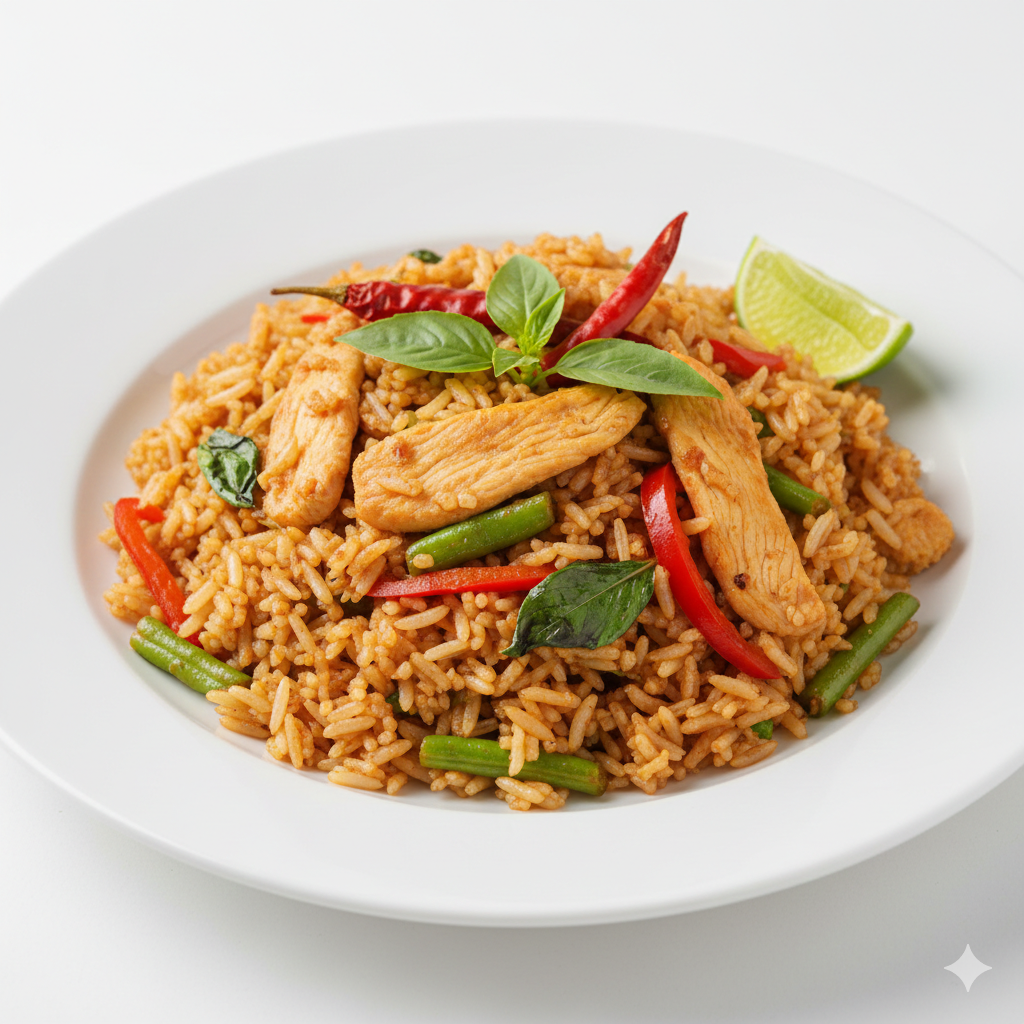ข้าวผัดพริกเผาไก่