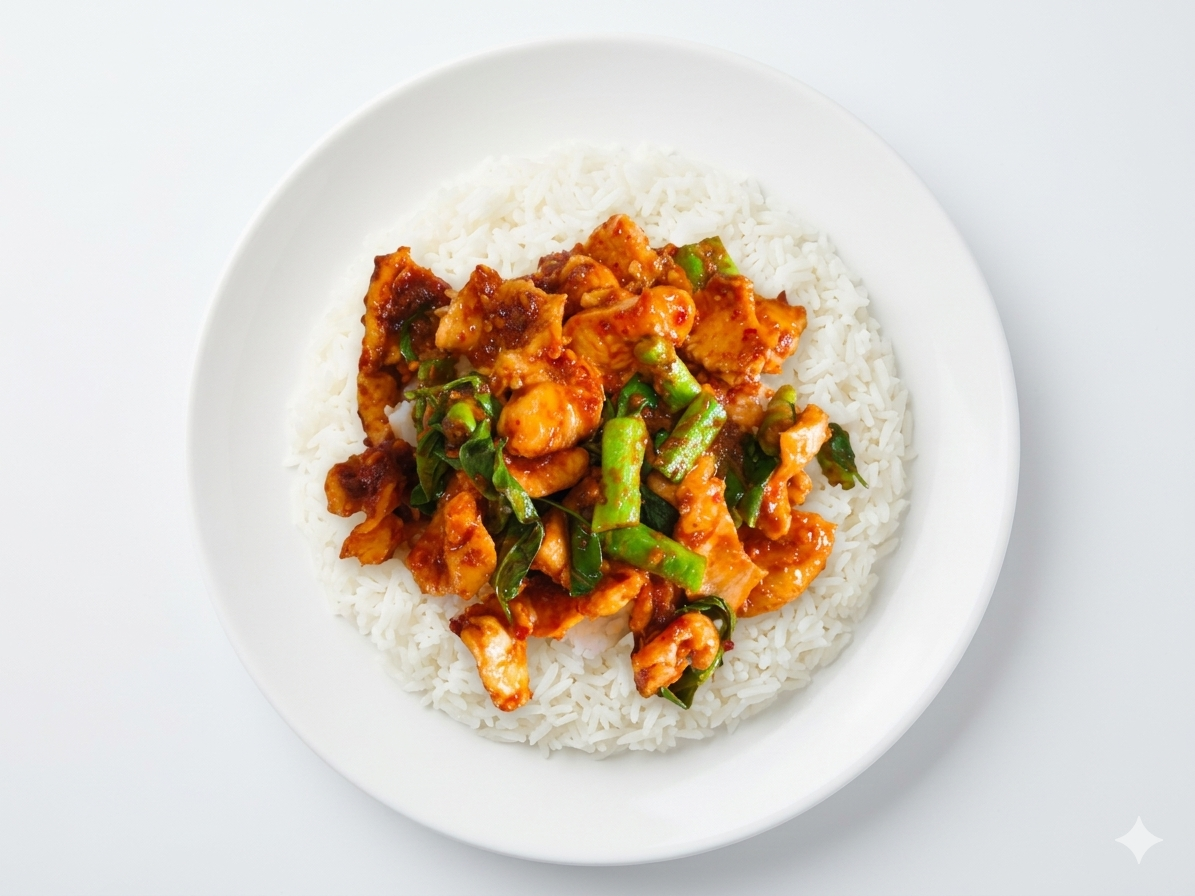 ข้าวผัดเครื่องแกงไก่