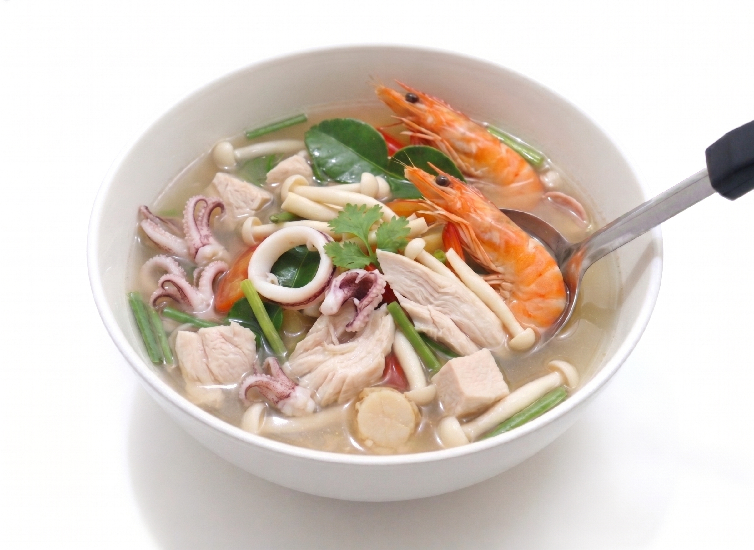 ต้มยำถ้วยใหญ่น้ำข้นรวม(ไก่+ทะเล)
