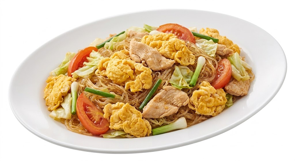 ไข่ผัดวุ้นเส้นไก่