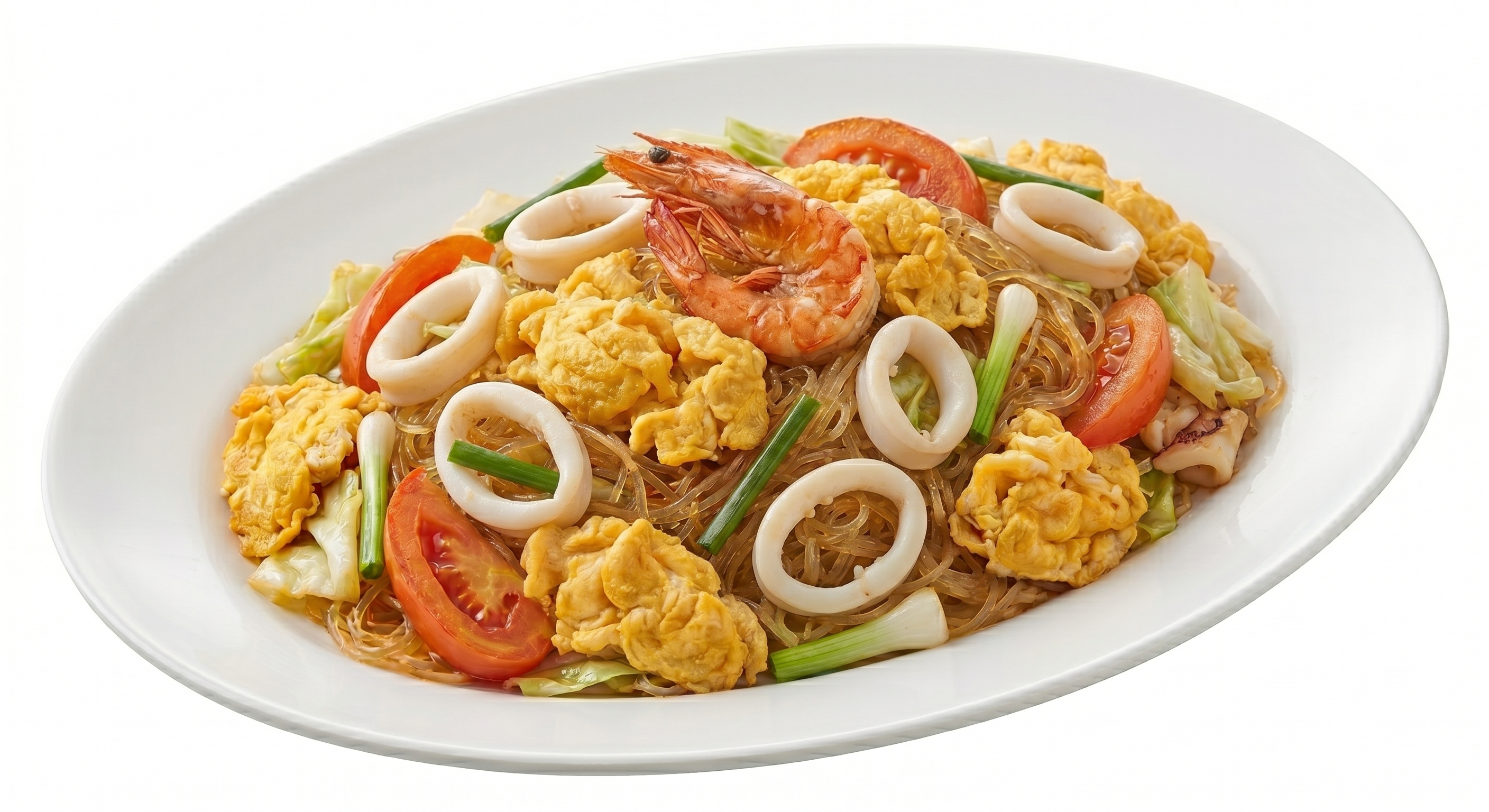 ไข่ผัดวุ้นเส้นทะเล