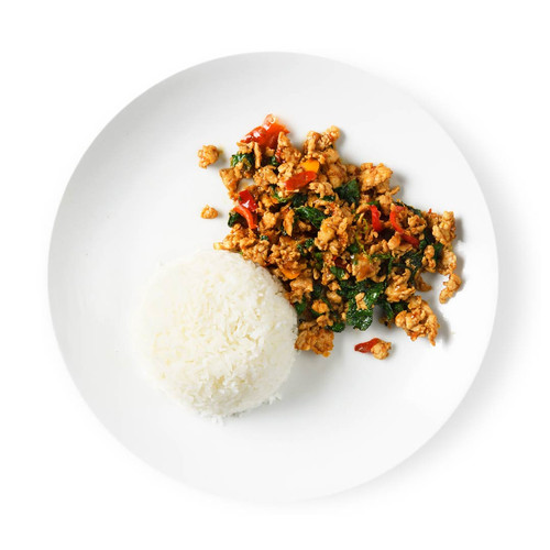 ข้าวกระเพราไก่สับ