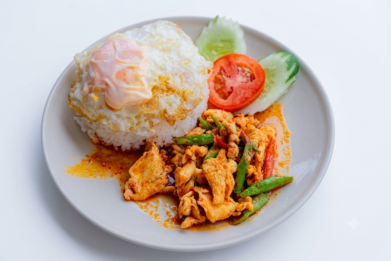 ผัดเครื่องแกงไก่