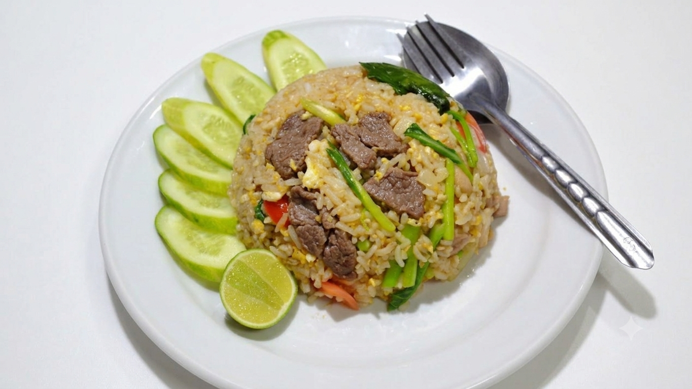 ข้าวผัดเนื้อ