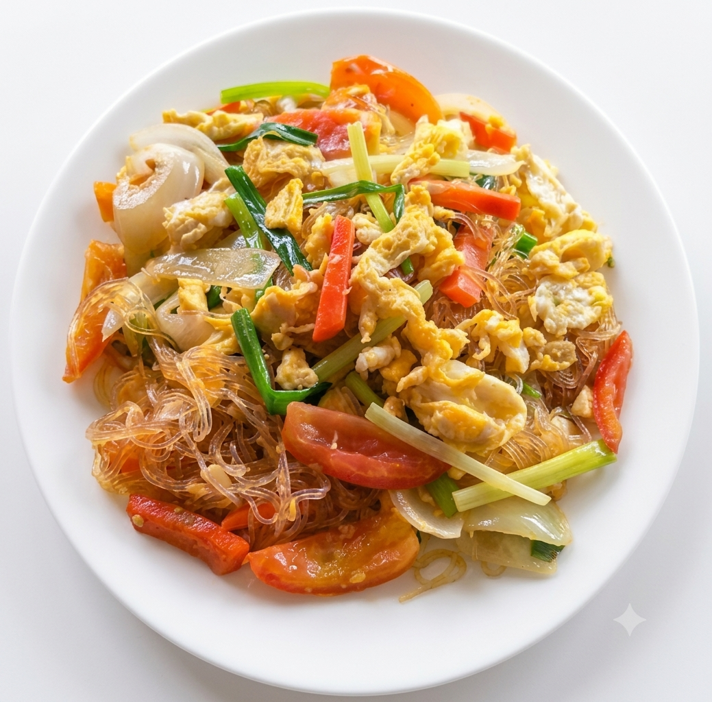 ผัดวุ้นเส้นไข่